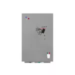 Magnetická tabule Rocada SkinWhiteboard 6520PRO-9006, bezrámová, stříbrná, 75x115 cm, lakovaná profi