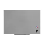 Magnetická tabule Rocada SkinWhiteboard 6521PRO-9006, bezrámová, stříbrná, 100x150 cm, lakovaná profi