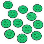 Sada magnetů Rocada SMILEY15, motiv smajlíků, 15 ks