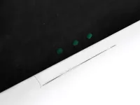 Černá bezrámová magnetická tabule na křídy - Qboard 117 x 87 cm