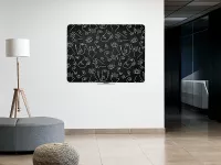 Černá bezrámová magnetická tabule na křídy - Qboard 87 x 57 cm