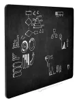 Černá bezrámová magnetická tabule na křídy - Qboard 150 x 97 cm