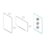 Magnetická tabule Rocada Skin Colour 6420R-6019, bezrámová, 115x75 cm, lakovaná, pastelová zelená RAL 6019